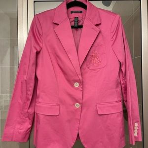 VINTAGE PINK RALPH LAUREN BLAZER WITH TAG STILL ATTACHED. NEVER WORN.